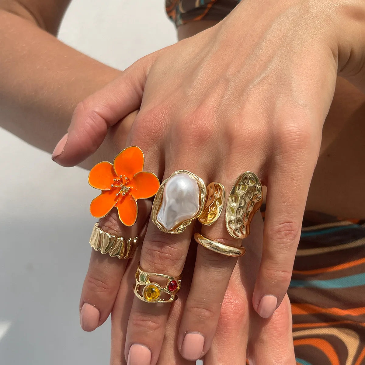 Pearl flower (5 rings)