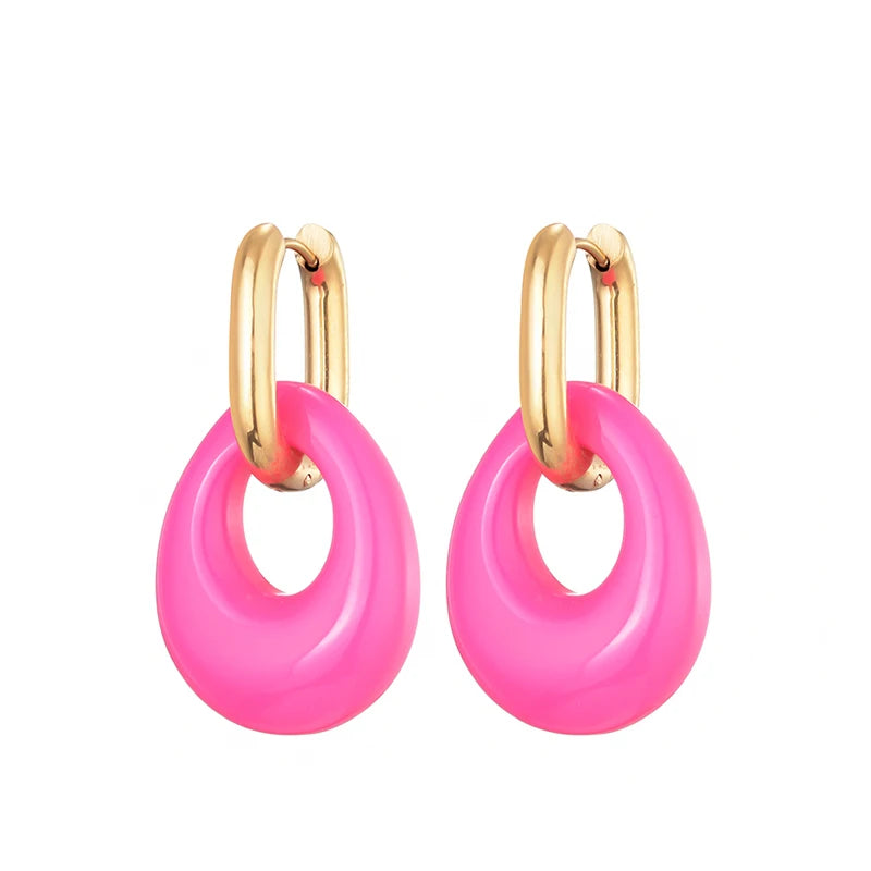 Oval earring