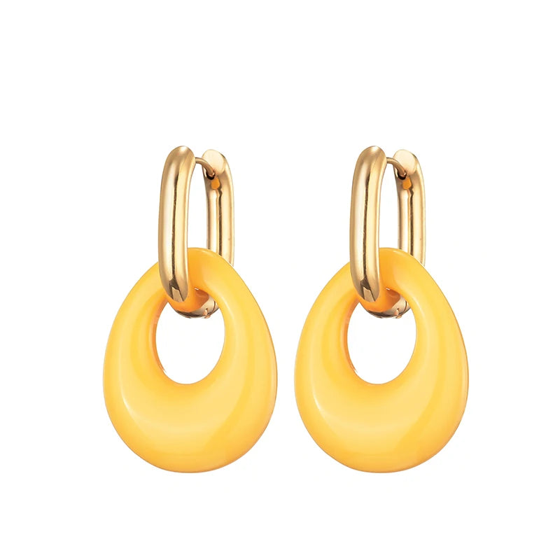 Oval earring