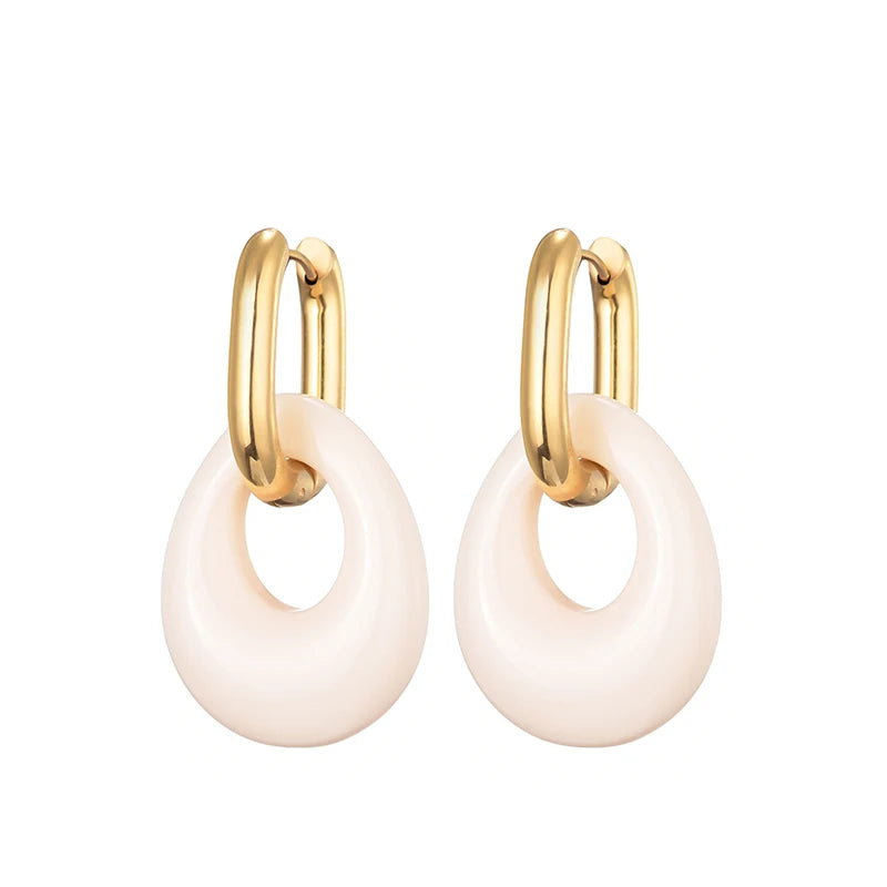 Oval earring
